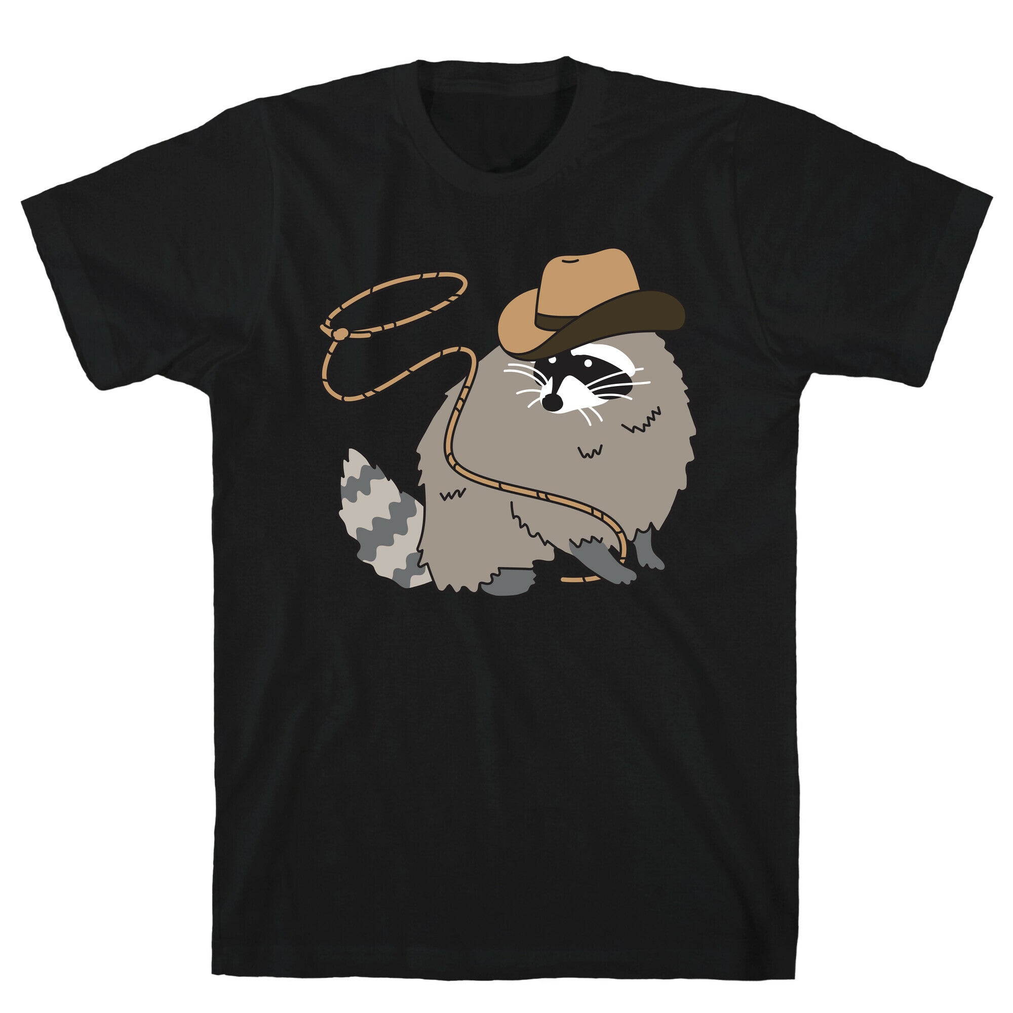 Cowboy Raccoon Lasso T-Shirt
